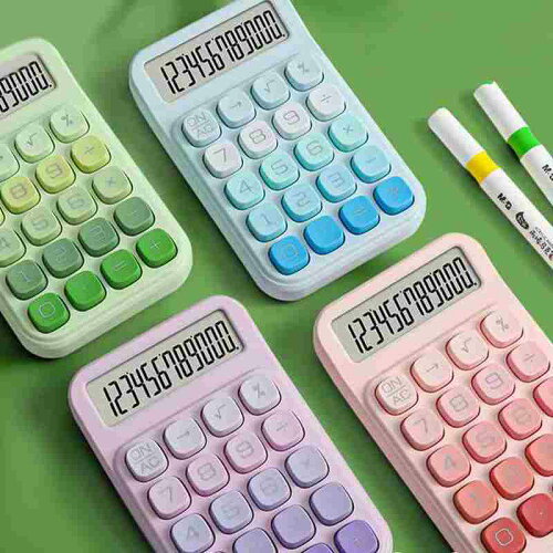 電卓 コンパクト グラデーション ピンク ブルー グリーン パープル シンプル 可愛い 計算機 電池 単4電池 12桁表示 学校 会社 電卓 コンパクト グラデーション ピンク ブルー グリーン パープル シンプル 可愛い 計算機 電池 単4電池 12桁表示 学校 会社
