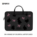 コンピュータバッグ ウサギ かわいい ラップトップ バッグ レディース 保護 ケース スリーブ パソコンケース 耐衝撃 ブラック ピンク