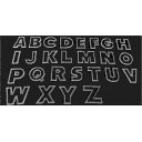 アクリル型紙 レザークラフト アクリル板 型 アルファベット 26文字セット クリア 透明 穴あけ レザー 革 革細工 ハンドメイド ホビー DIY プレゼント...