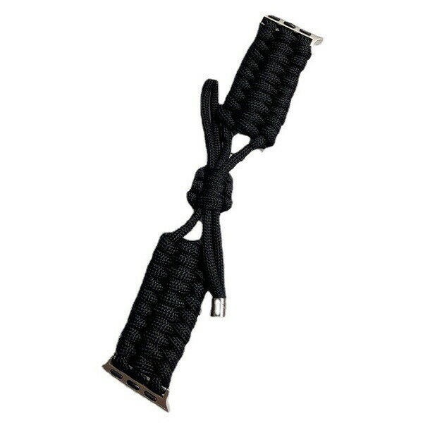 Apple Watch バンド ナイロン 編み込み シンプル ロープ 紐 ブラック ホワイト 黒 白 おしゃれ 38mm 40..