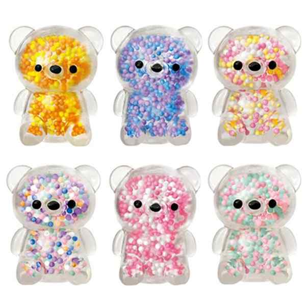 ぷにぷにくまちゃんmini 24個入り 小さいサイズ フィジェットトイ クマ おもちゃ ぷにぷに ストレス発散 柔らかい 飾っても可愛い 子供 景品 玩具 縁日 屋台 くじ引き 保育園 イベント パーティの商品画像