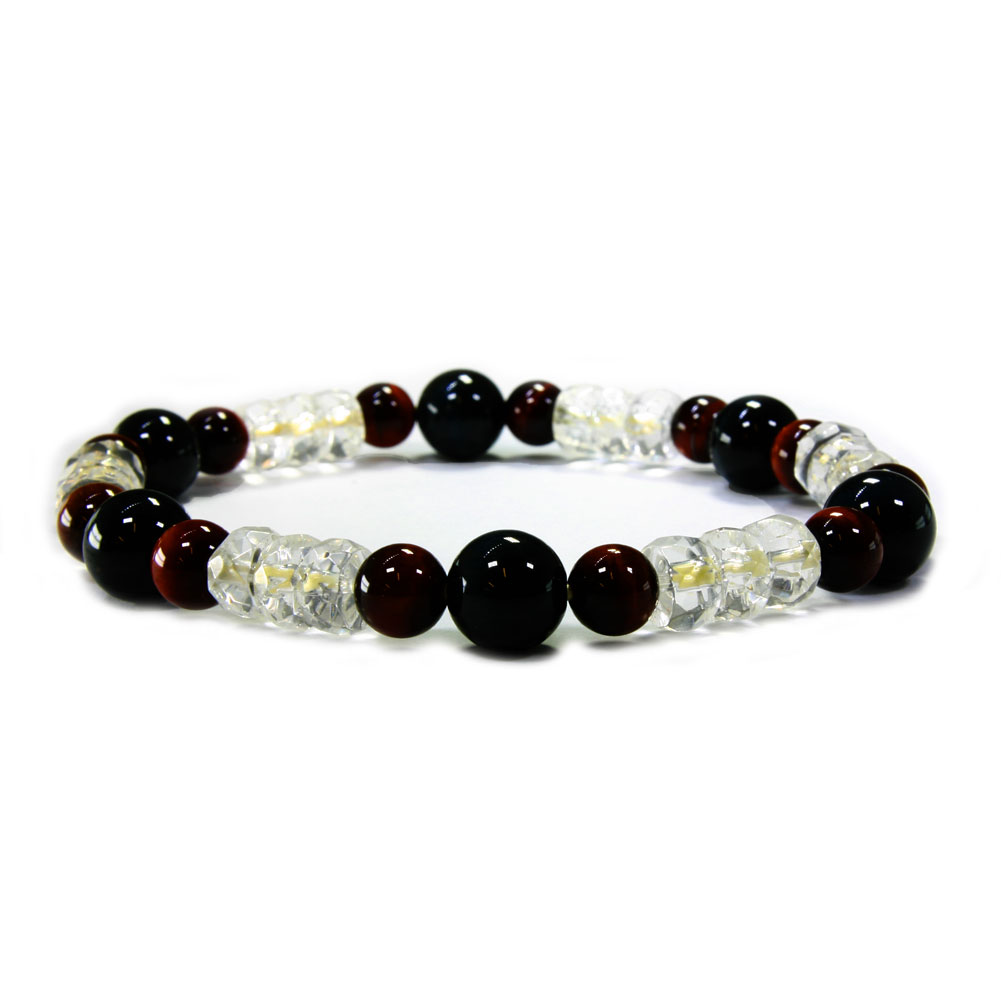 市場出店20周年記念売り尽くし価格設定中！！　プレゼント最適　敬老の日　3月 4月誕生石 ブルータイガーアイ レッドタイガーアイ 水晶 クリスタル ブレスレット(4)