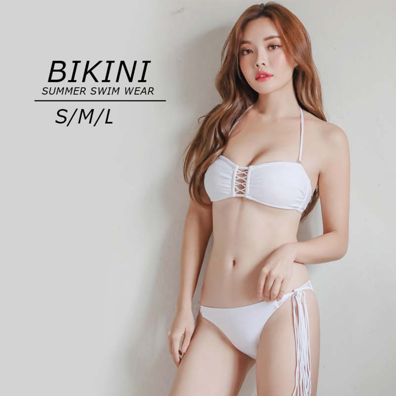 メール便 送料無料 水着 レディース ビキニ 水着 黒 白 フレア フリル フェイクレイヤード ショーツ 2点 セット 持ち上げ 寄せる パッド付き 小胸 バス...