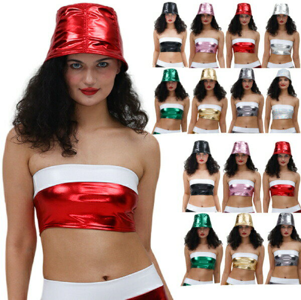 チューブトップ10色・5サイズベアトップ　ショート チューブトップ　タンクトップ　大人　メタリック　..