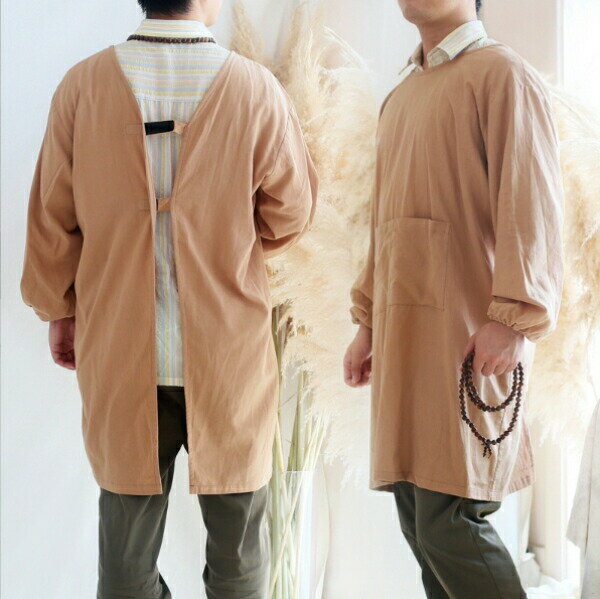 男性用　スモック　エプロン おしゃれ 大人用　男性用　家事用　スモック　タンクトップ　 薄手 動きや..