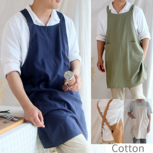 男女兼用 防水 エプロン 男性用 大人 家事用 ワンピース 薄手 動きやすいスカート風 後ろ紐 レディース 保育士 紐結び 作業 花屋さん シンプル 無地 オシャレ 綿 コットン リネン 調理教室 掃除 ナチュラル 長い アウトドア ギフト 調理実習