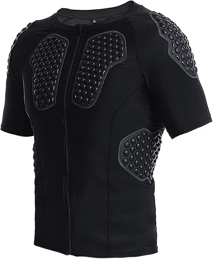 ボディープロテクター インナープロテクター メンズ 半袖 EVA スポーツウェア Tシャツ フットボール バ..
