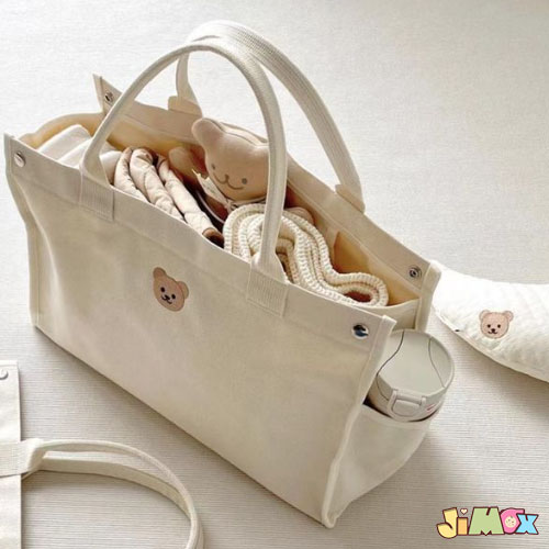 送料無料　バッグ　 大きめ マザーズバッグ　 ショルダー キャンバス　トート シンプル　子供 出産祝い..