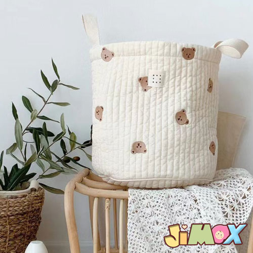 メール便送料無料　収納バッグ　ベビー雑貨　おもちゃ収納バッグ　米欧風　刺繍つき　ママポーチ　シン..