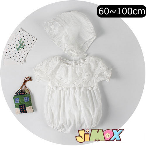 」80cm/100cm メール便送料無料 ベビー服　ロンパース　オールインワン　半袖　サロペット　夏　女の子..