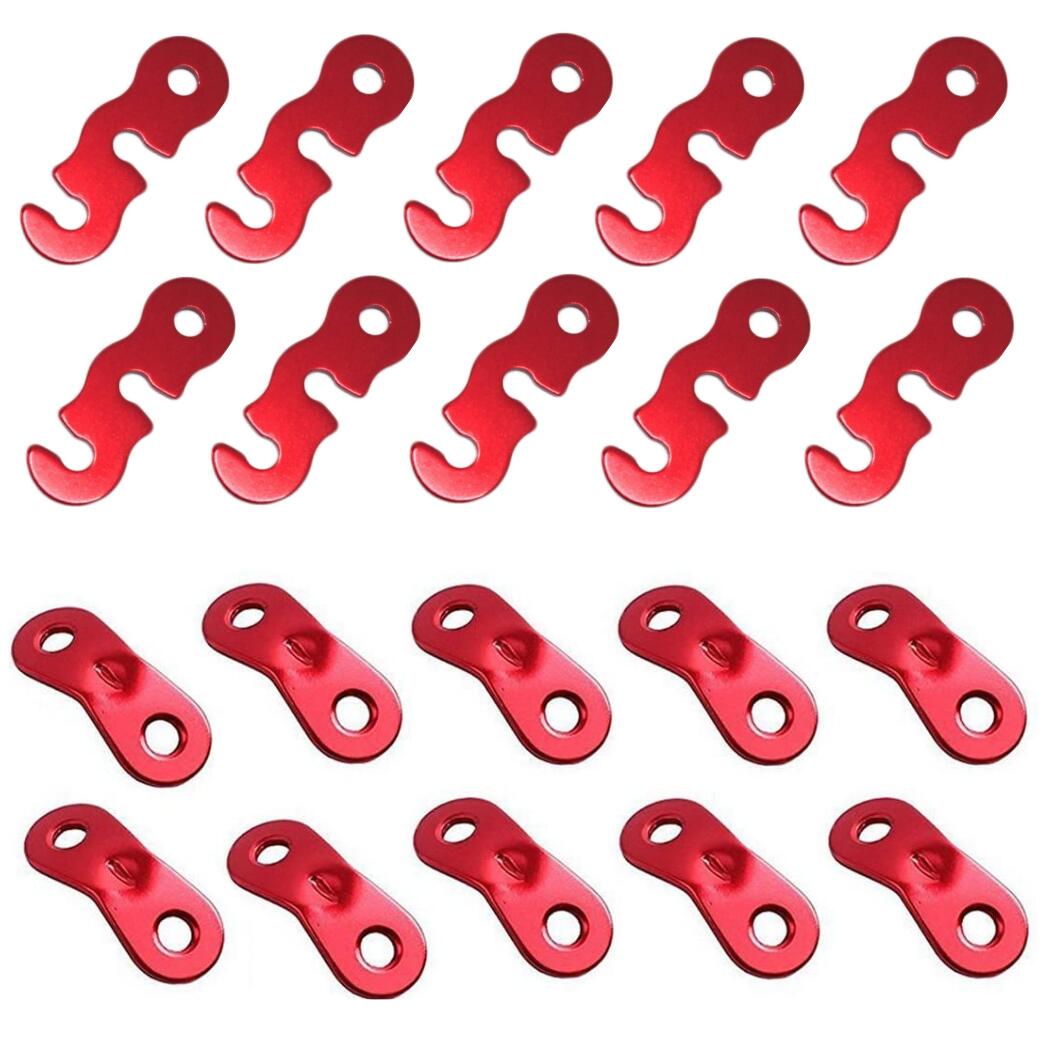 ロープストッパー コードスライダー ガイラインライナー 10個セット テントやタープ設営の必需品 軽量 ..