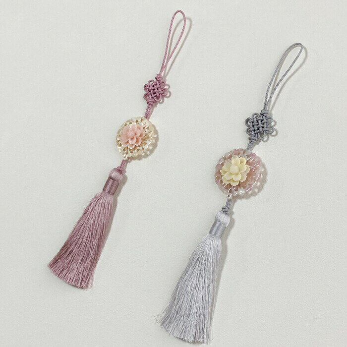 セール10%八重花ミニノリゲ■フェミニンカラーと八重花で女性らしい可愛さ♪■norige-f-17-s【チョゴリ】【韓服】【飾り】【ノリゲ】【お花】【かわいい】...