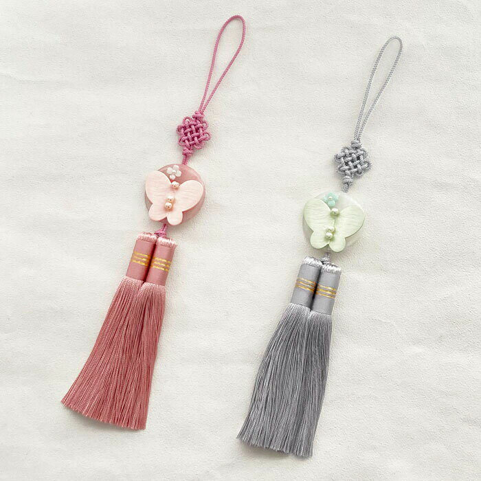 セール10%蝶ミニノリゲ■norige-f-18-s【チョゴリ】【韓服】【飾り】【ノリゲ】【かわいい】【垂らす】【子供】【風呂敷】