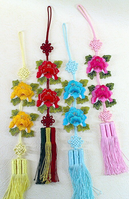 セール10%子ども用ノリゲ 二段牡丹刺繍ノリゲ■norige-f-3-s【チョゴリ】【韓服】【飾り】【ノリゲ】【かわいい】【垂らす】【子供】【風呂敷】