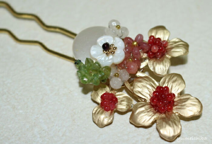 韓国コチNo104ゴールドフラワー■cochi-104-s【ギフト】【お土産】【ヘア飾り】