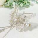 セール10%かわいい蝶のクリップ 櫛 留袖 浴衣 ヘアピン 髪飾し No178■cochi-178-s【かわいい】【かんざし】【簪】【ヘア飾り】【パール】【枝】【コーム】