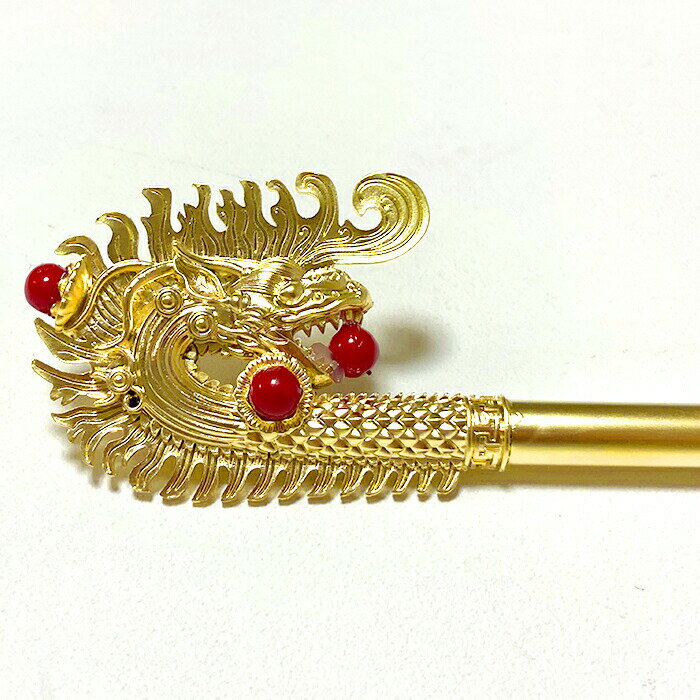 韓国ヘアー飾りピニョNo80黄金龍かんざしピニョ■pinyo-80-s【韓国】【ヘア飾り】【王妃】【伝統的】【かんざし】【ピニョ】