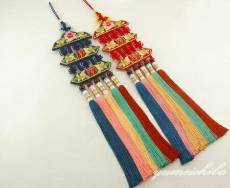 セール10%チマチョゴリの胸から垂らす飾り シルク3段ノリゲ■norige-38-s【ギフト】【お土産】