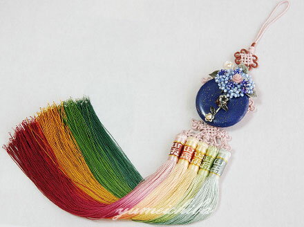 セール10%チマチョゴリの胸から垂らす飾り シルクラピス・キャッツアイノリゲ■norige-b-09-s【ギフト】【お土産】