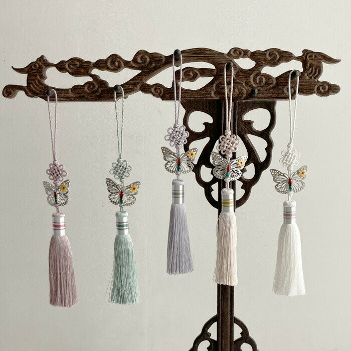 セール10%子供用・幸運の蝶ミニノリゲ■norige-f-56-s【チョゴリ】【韓服】【飾り】【ノリゲ】【かわいい】【垂らす】【子供】【風呂敷】