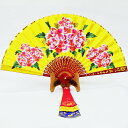 韓国舞踊小物高級牡丹黄扇子(1本)■sensu-13-s【扇子】【舞踊】【踊り】【韓国舞踊】【小物】【舞台小物】【華やか】