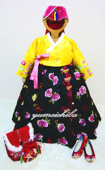 ■チマチョゴリ単品m総刺繍子供(身長81〜86cm 2号サイズ)■ラブリーシリーズ■目安年令1-2才■gm0410-17-2