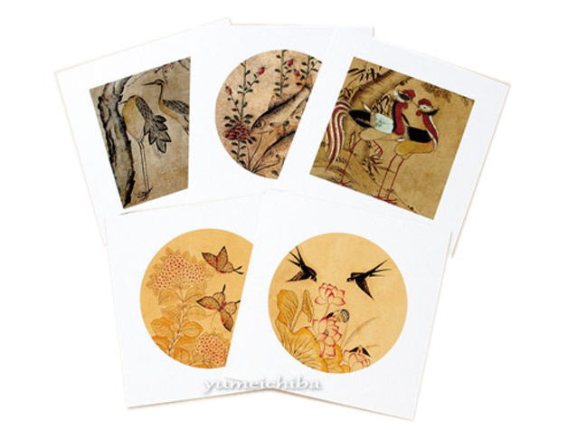 韓国インテリア飾り用民画カード3(1枚) 横20cm・縦25cm■in-card-3-s【ギフト】【お土産】