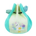 セール10%チョゴリ韓服の子供用バック 刺繍巾着福チュモニ(花とうさぎ)■kodomo-bag-8-s【子供 キッズ】【巾着】【袋】