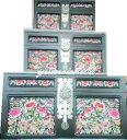 韓国 結納品 婚礼用 ハム 黒牡丹園 サイズ小 木箱 衣装ケース 手刺繍 高級 セット 展示用 飾り 店舗 インテリア ■honsuhan-5-3-s【手刺繍】...