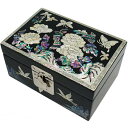 螺鈿の高級ジュエリーボックス・高級螺鈿宝石箱-黒牡丹■jewelrybox-47-s【ギフト】【結納】【アクセサリー】【ジュエリーボックス】【婚礼】【高級】【プ...