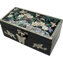 螺鈿の高級ジュエリーボックス・高級螺鈿宝石箱-黒花■jewelrybox-48-s【ギフト】【結納】【アクセサリー】【ジュエリーボックス】【婚礼】【高級】【プレ...