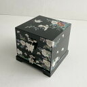 螺鈿の高級ジュエリーボックス・高級螺鈿宝石箱-黒花鳥■jewelrybox-57-s螺鈿【宝石箱】【韓国】【ジュエリーボックス】【小物入れ】【結納金入れ】【高級...