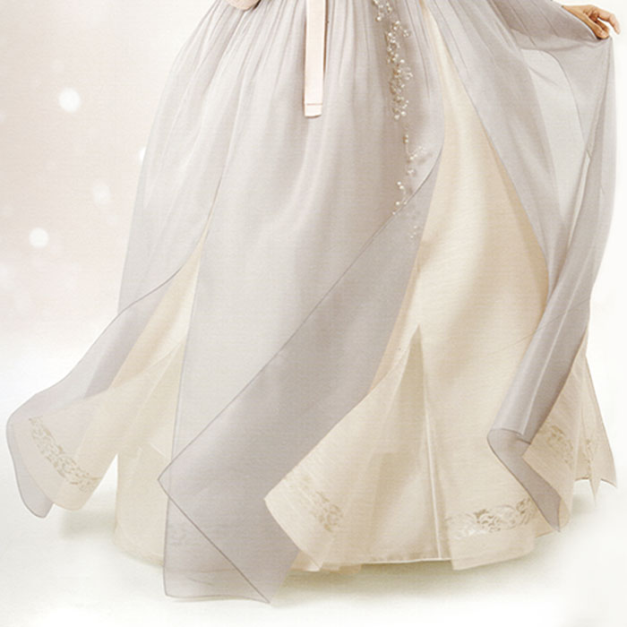 Allegra K デニムブラウス フリル丸襟 パフスリーブ 半袖 シャツ オフィス カジュアル トップス ブラウス レディース ボーブルー L