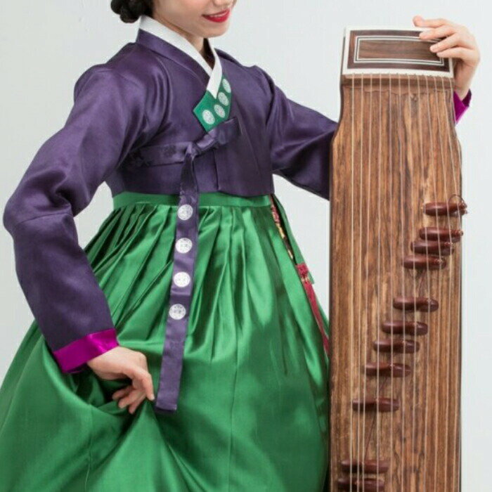 【オーダーメイドチマチョゴリ】オーダーメイド チマチョゴリ シルク 韓服 韓国 舞台 衣装 舞台衣装 楽器 奏者 カヤグム 琴 チョゴリ チマチョゴリ 仕立てる シルク 絹 ヤンダン 黒 緑 おしゃれ silk-22h-02