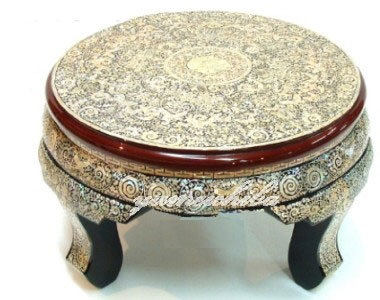 韓国螺鈿漆塗り丸お膳高級総螺鈿■oz-36-s【ギフト】【お土産】【長寿祝】高級 足つき 猫足 ローテーブル 和室 リビング 玄関 客間 高級旅館 テーブル ち...