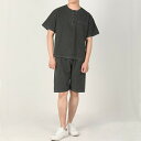 センファルチョゴリ・韓国飲食店ユニフォーム・男性用 半袖上下グレー■senfalcho-sm68-1-s【綿シャツ】【メンズ】【半袖 半ズボン】【男性用】【セッ...