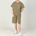 センファルチョゴリ・韓国飲食店ユニフォーム・男性用 半袖上下カーキー■senfalcho-sm68-5-s【綿シャツ】【メンズ】【半袖 半ズボン】【男性用】【セ...