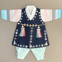 【レンタル】子供レンタルチョゴリ・男の子用No73身長70~79cm前後 1号サイズ(目安年令1才)■f-ren-b73-1-s【男の子レンタル】【韓服】【パジチョゴリ】【レンタル】【水色】【ベビー】【誕生日】【かわいい】【紺】【子供服】