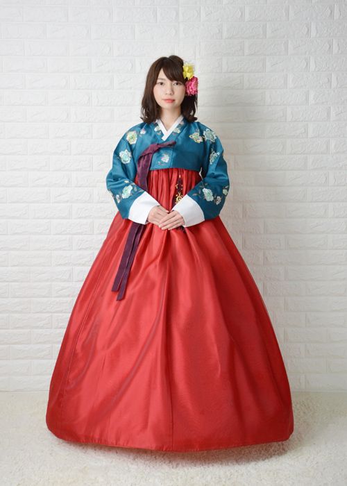 【レンタル】o-s174c274-チマチョゴリレンタル韓服化繊-バスト86〜96cm_身長+靴高さ157〜160cm■o-s174c274■レンタル 結婚式 入学式 成人式 集い 卒業式 イベント かわいい 仮装 大人 女性 簡単 セット 高品質