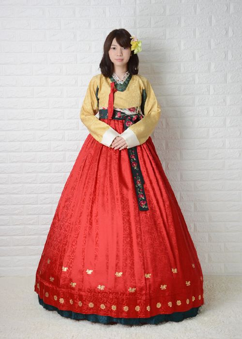 レンタル 結婚式 入学式 成人式 集い 卒業式 イベント かわいい 仮装 大人 女性 簡単 【レンタル】o-bs58c10-チマチョゴリレンタル韓服シルク-バスト74〜84cm_身長+靴高さ178〜181cm■o-bs58c10