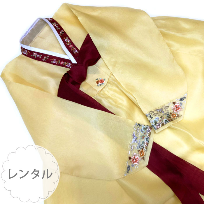 【レンタル】43_チマチョゴリレンタル韓服シルク_バスト81〜91cm_身長+靴高さ157〜161cm■o-rental-s-43-s