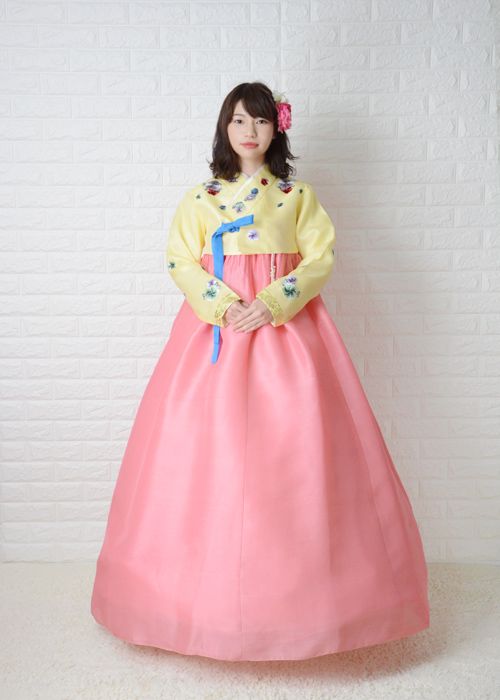 レンタル 結婚式 入学式 成人式 集い 卒業式 イベント かわいい 仮装 大人 女性 簡単 【レンタル】o-s193c226-チマチョゴリレンタル韓服シルク-バスト83〜93cm_身長+靴高さ171〜174cm■o-s193c226
