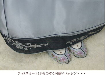 チマチョゴリの靴韓服靴 タンポポ刺繍コッシン 12翡翠■kotshin-2h-s