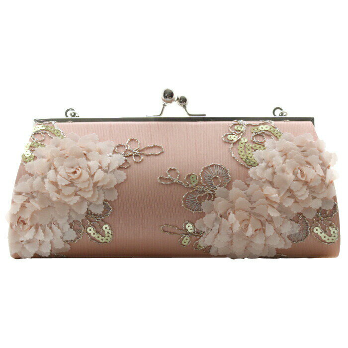 パーティーバッグ・クラッチバッグ 花柄3ライトピンク■bag-11-lp-s【ギフト】