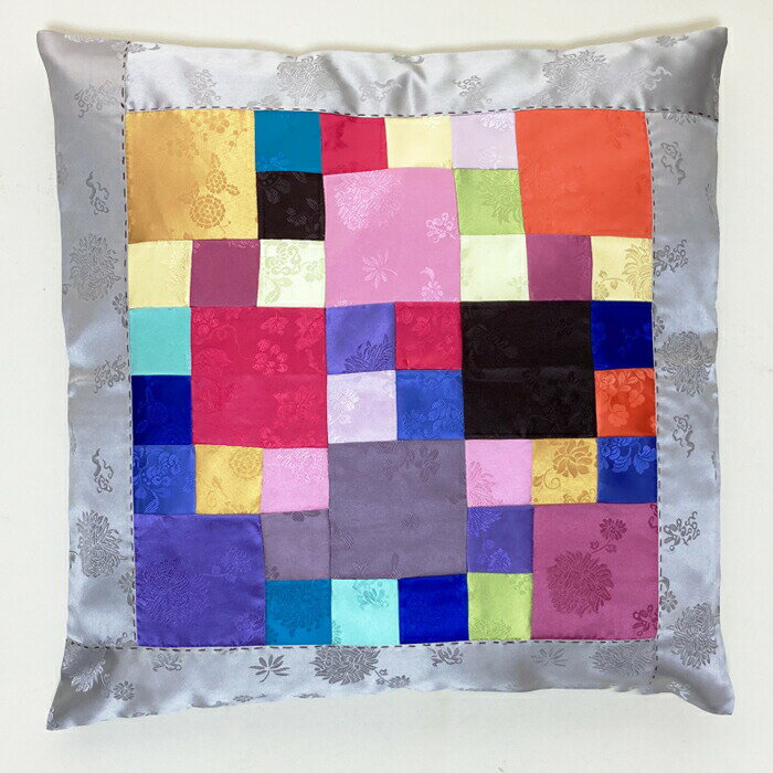 セール10%模様がかわいい韓国チョガッポ座布団カバー クッションカバーグレー 50×50 韓国 インテリア ..