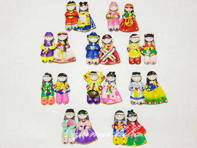 セール10%韓服ペアマグネット(10ペアセット)■pairhanbok-mag-1-s【ギフト】【お土産】