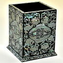 セール10%韓国細工 螺鈿 韓国 漆 高級 螺鈿 細工 螺鈿 縁起の良い 柄 鶴 長寿 プレゼント ギフト 男性 女性 人気 おすすめ 筆立て 筆入れ デスク ...