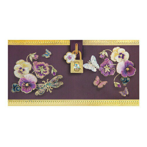 セール10%韓国 メッセージカード (祝い袋・お年玉袋)パープル■messagecard-fb223-4-s【ギフト】【お土産】