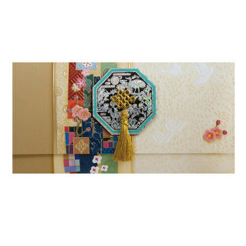 セール10%韓国 メッセージカード (祝い袋・お年玉袋)ゴールド■messagecard-fb224-1-s【ギフト】【お土産】【メッセージカード】【韓国】【ハ...