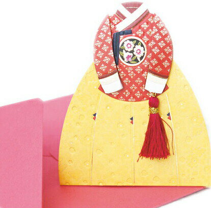 セール10%韓国 メッセージカード (韓服 )チマチョゴリ6■messagecard-ft304-6-s【ギフト】【お土産】